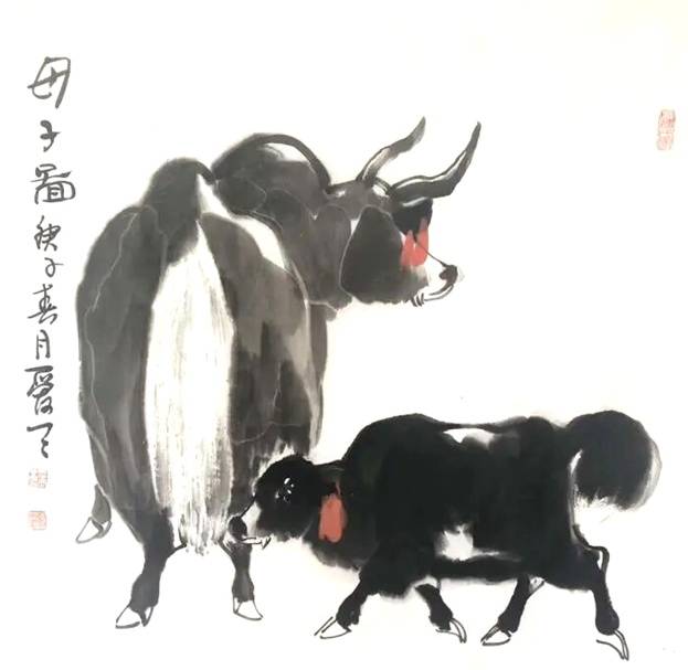 著名画家巴爱天先生牦牛画之艺术风格品鉴