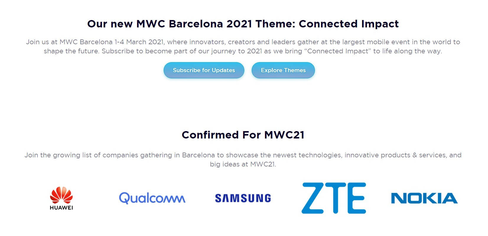 参展|MWC 2021将正常举行：多家厂商已确认参展