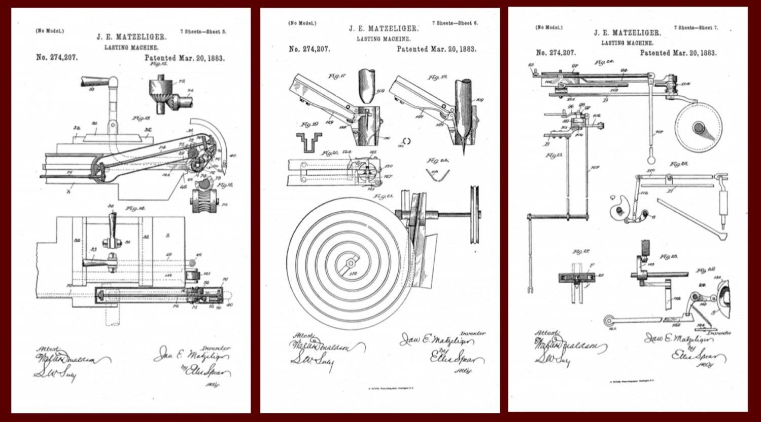Jan|他发明了自动鞋楦机并申请了美国专利，彻底改变了制鞋业