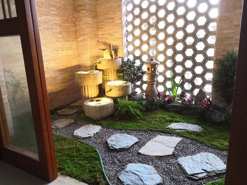 黄埔别墅阳台花园景观设计方案采用日式风格打造全景
