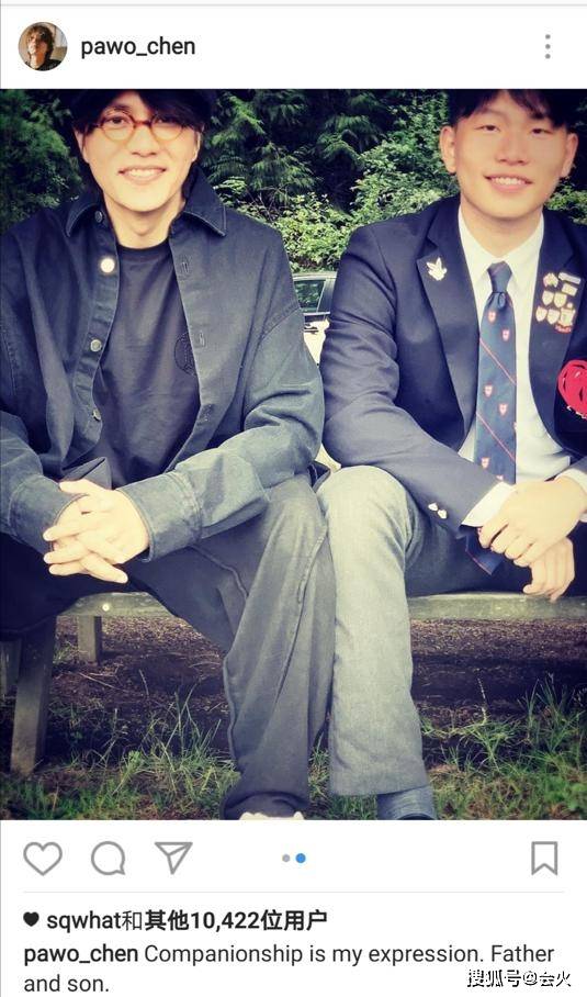 陈尊佑|原创陈坤分享儿子近照，儿子刚成年已身材魁梧，越长越不像他？