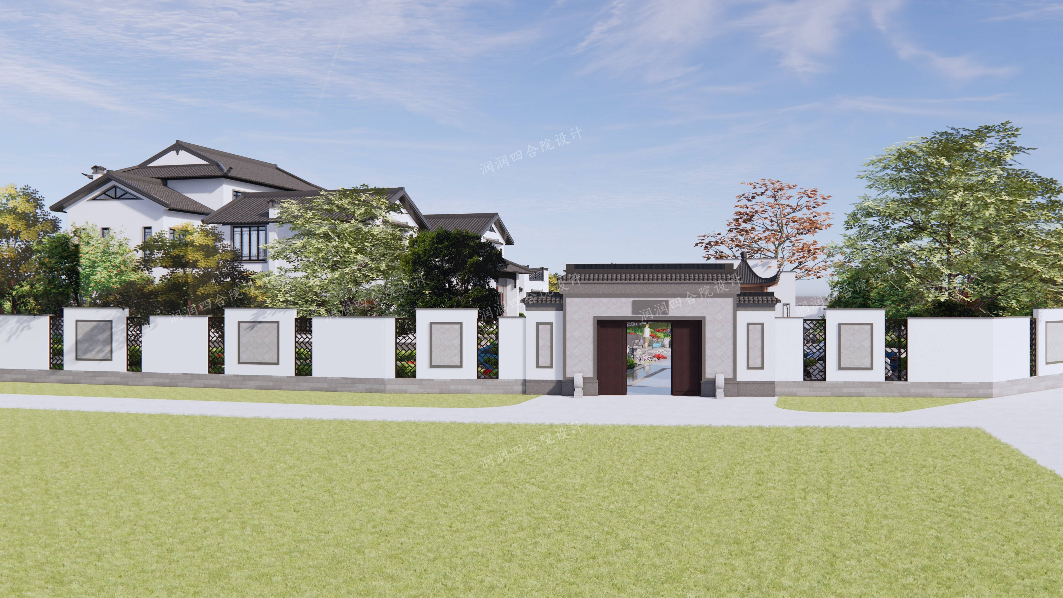 湖南三层苏式园林四合院乡村自建房,已投建——润润四合院设计刘鹰作品-搜狐大视野-搜狐新闻