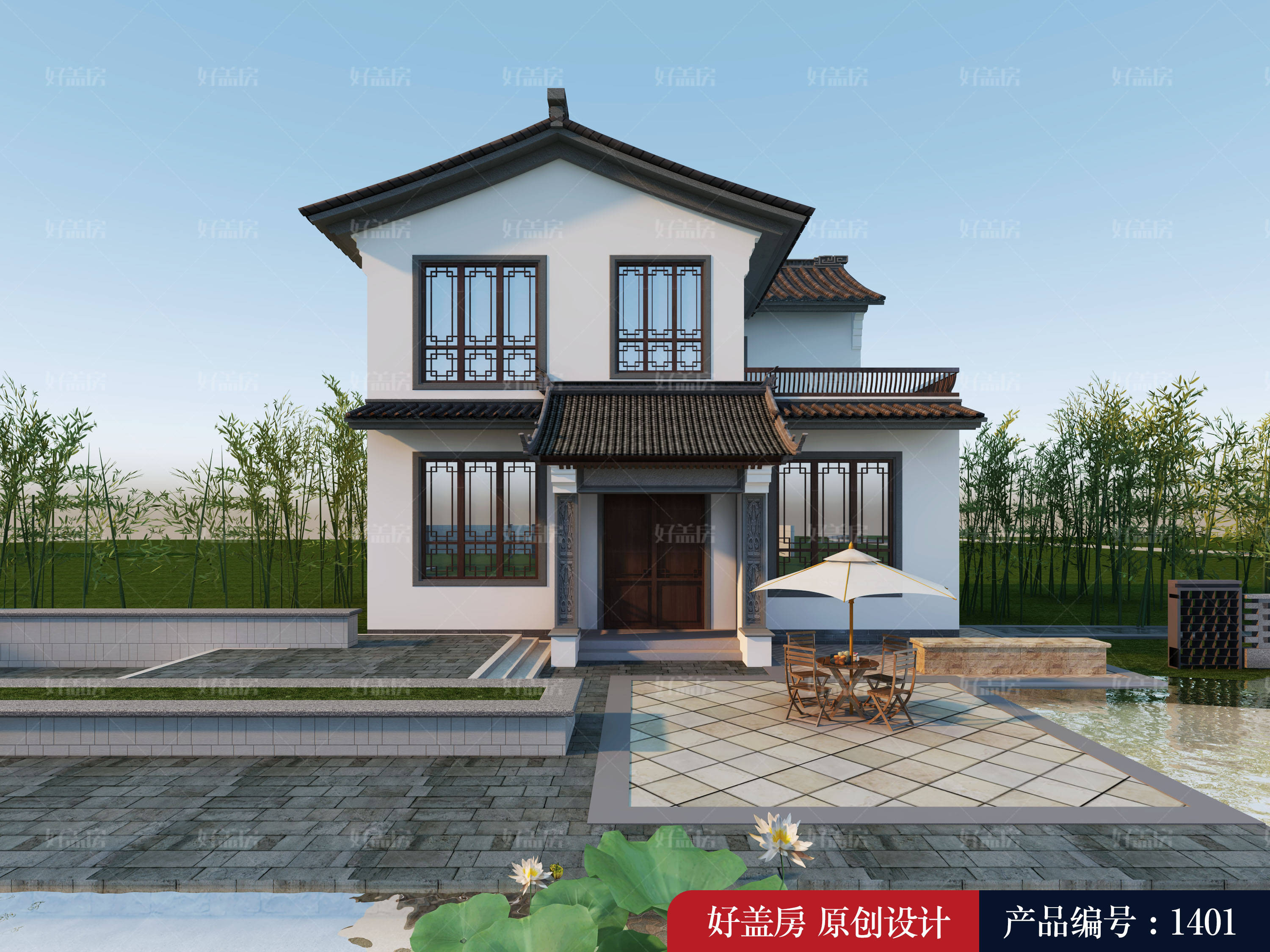 三间两层楼房设计图农村