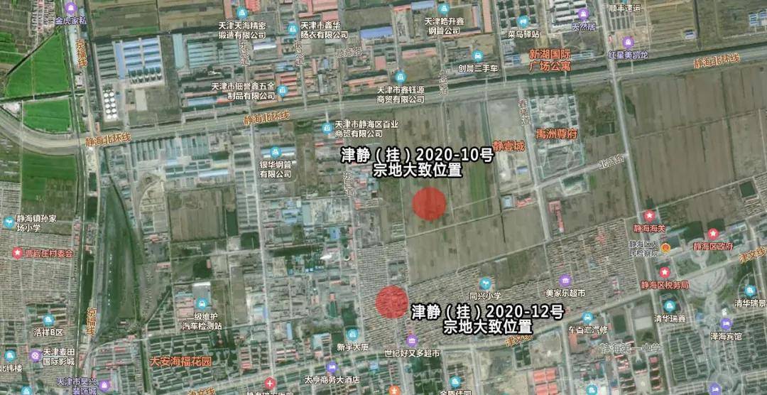 其中,津静(挂)2020-10号位于静海区瑞和道西侧,支路二南