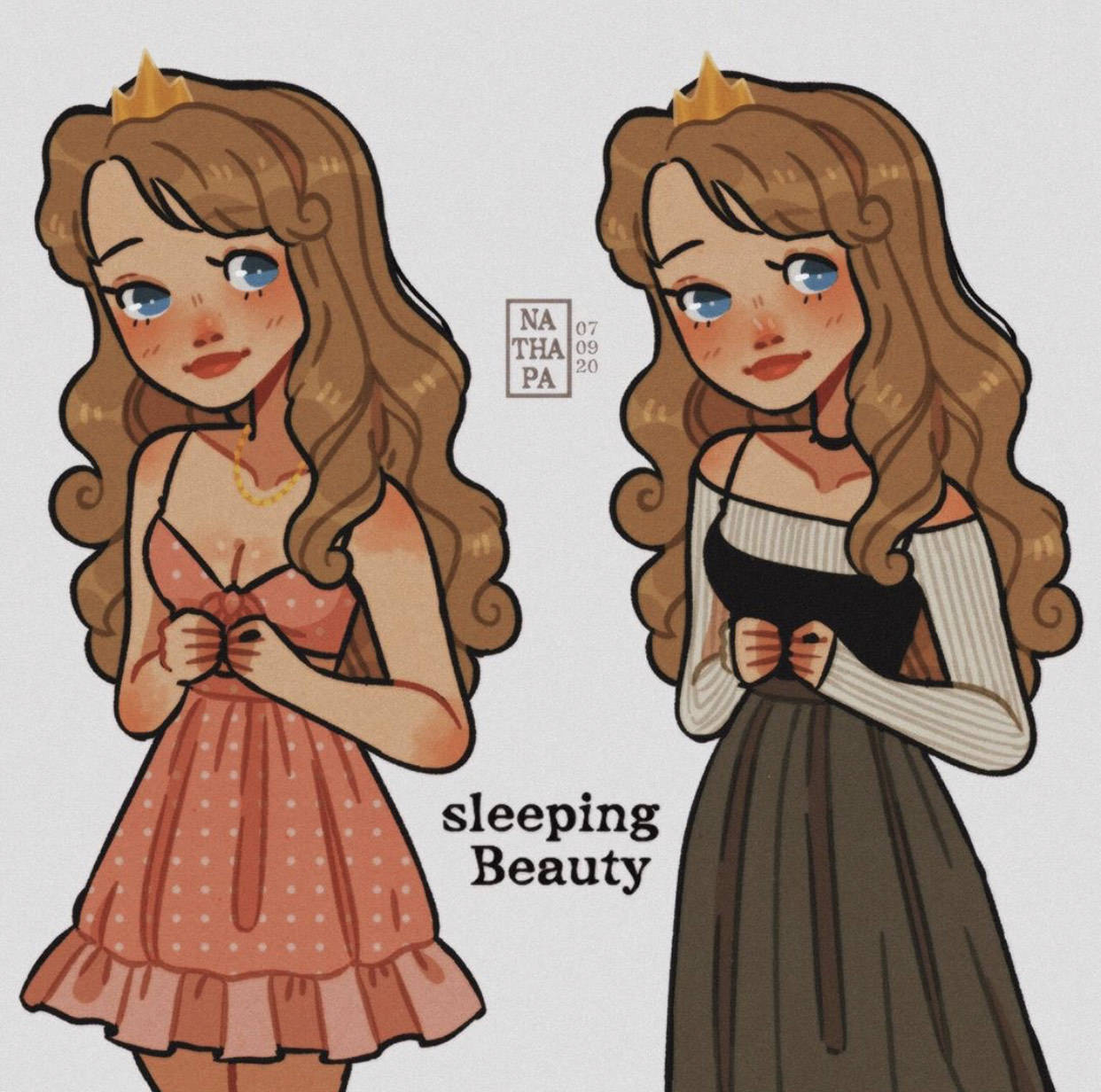 睡美人|两种风格的服装，迪士尼公主能同时驾驭？睡美人又甜又辣真好看