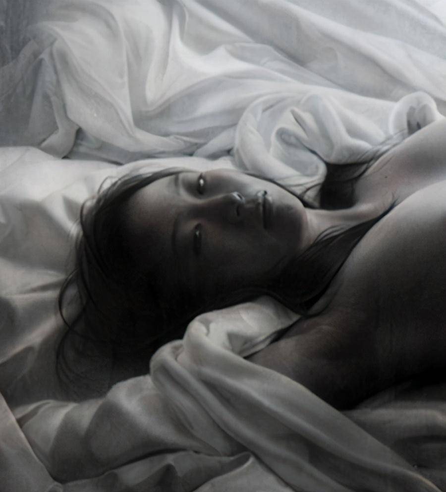 日本艺术家诹访敦超写实人体油画,细腻逼真