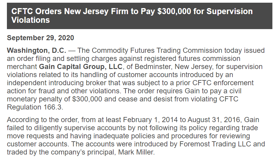 客户|IB虚假交易致客户损失72万美元，嘉盛被罚30万美元