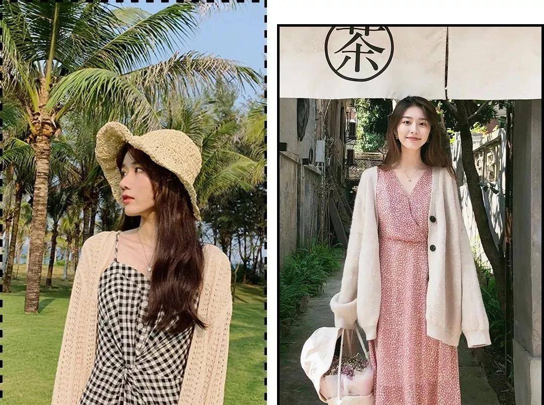 外套|美上天的 “ 桔梗裙 ” 今秋依然火爆，桔梗裙+薄外套的早秋搭配=最气质！