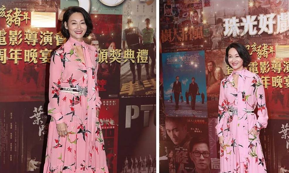 惠英红|惠英红一身“花红柳绿”真抢眼，但还是被同框的蔡卓妍比下去了