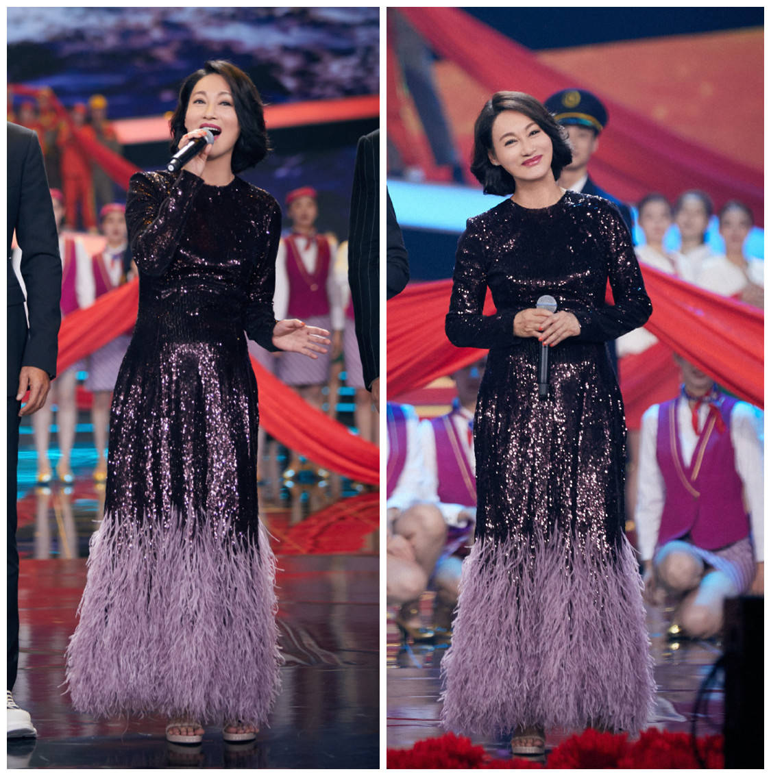 张韶涵|国庆晚会韩红瘦了，张韶涵精致如瓷瓶！杨紫穿对裙子却保守封腰