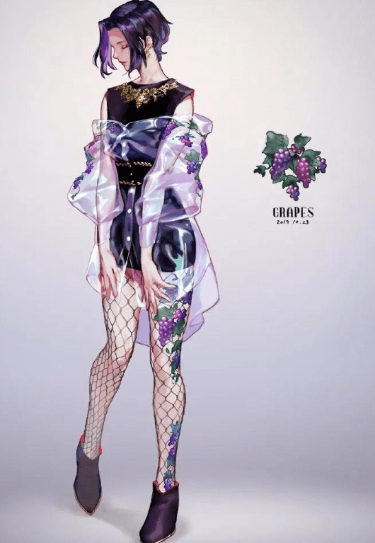 小番茄|外国画师绘制水果少女，小番茄变活力女生，草莓是可爱萌妹