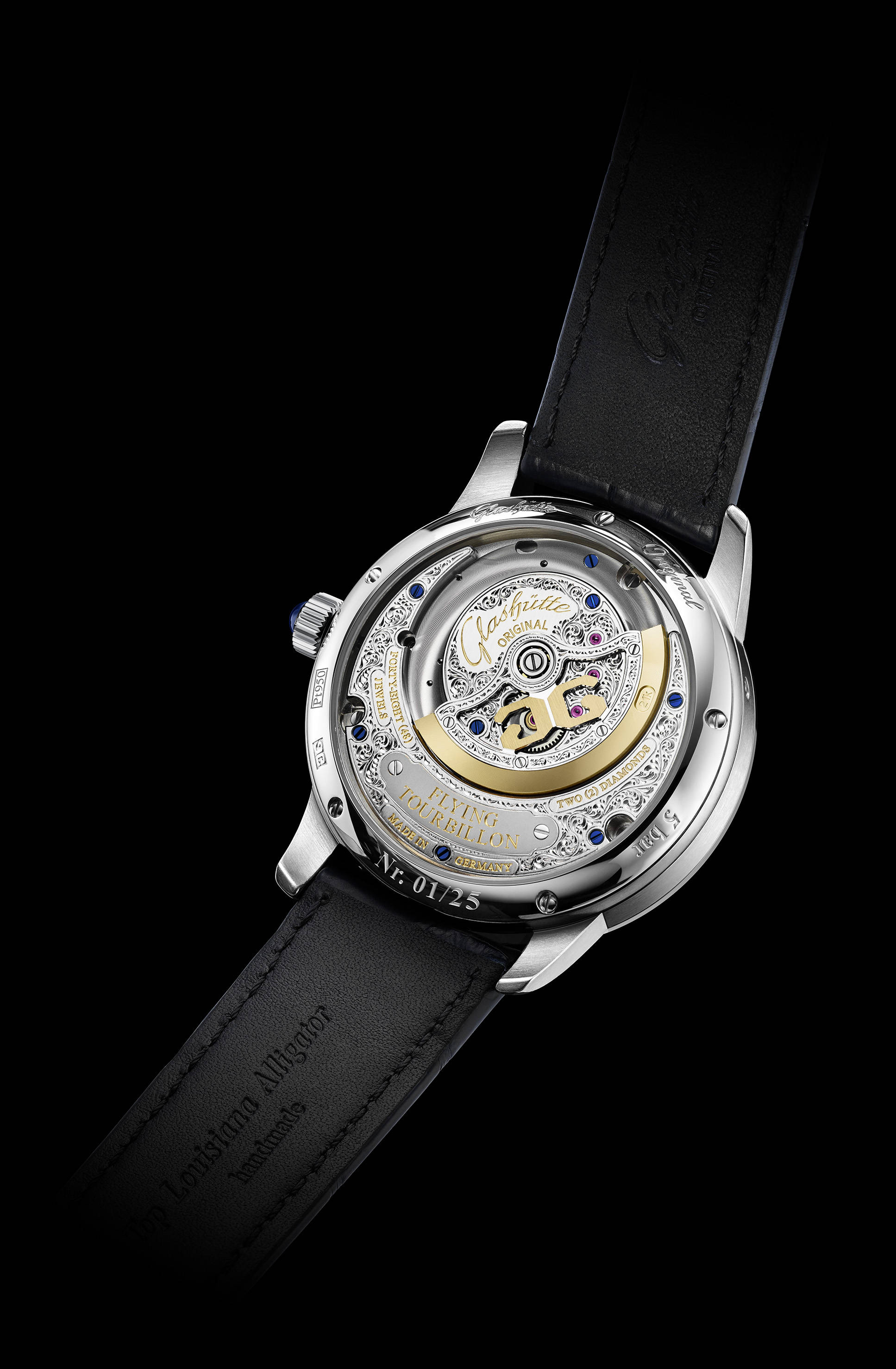 月相|卓凡工艺典范：格拉苏蒂PanoLunarTourbillon 偏心月相陀飞轮腕表-限量版