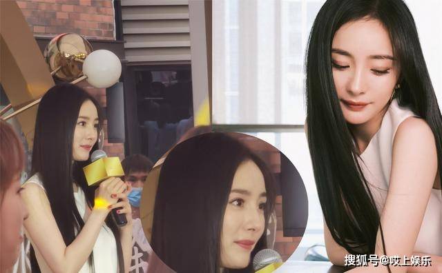 郭碧婷|杨幂黑长直造型亮相，穿长裙频频撩发，气质惊艳撞型郭碧婷