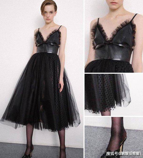 小黑|粉墨Jennie、模特“同款小黑裙”对比，自己剪成了超短裙？