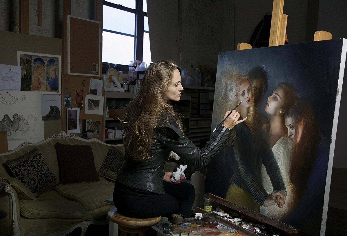 图片[5]-俄罗斯美女画家玛丽亚具象主义人体油画作品欣赏-魔性次元