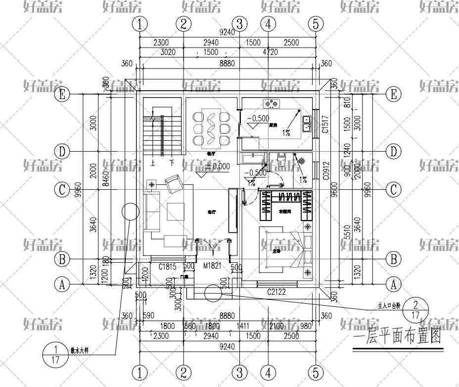 8万以下一层农村别墅图