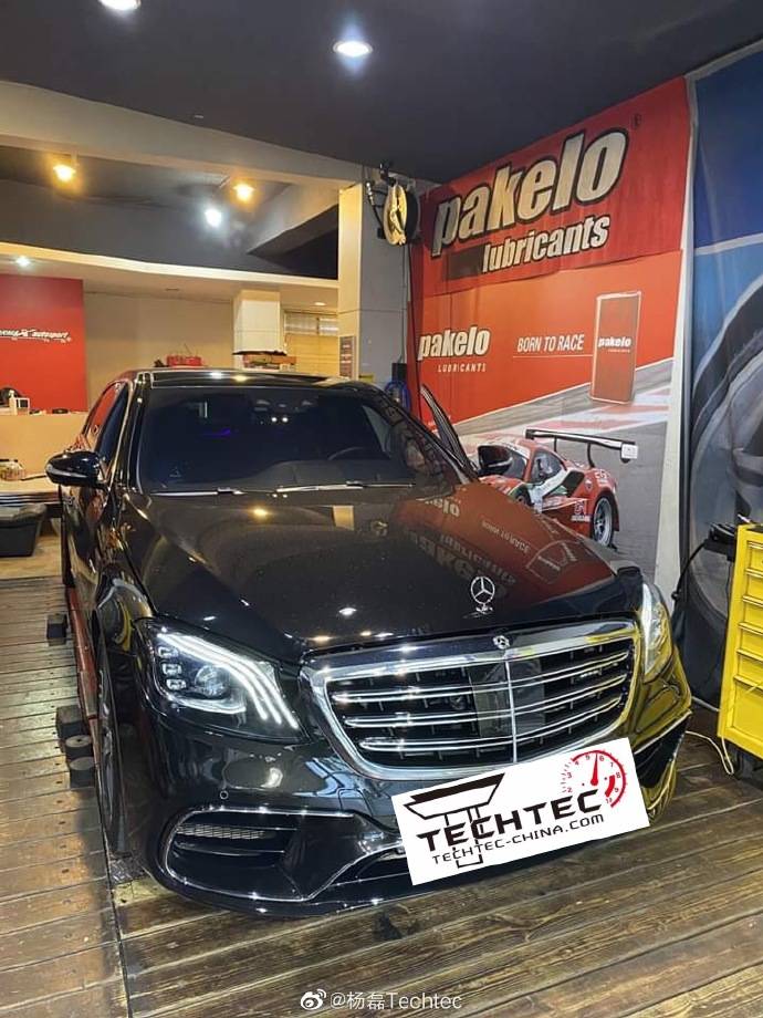 奔驰w222s63amg40v8双涡轮动力升级改装德国techtec刷ecu电脑程序