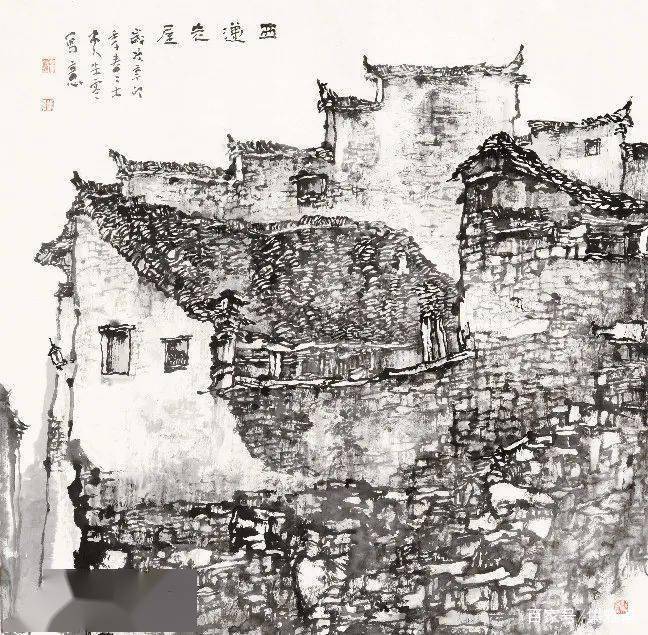 当代著名书画家朱零山水画作品欣赏
