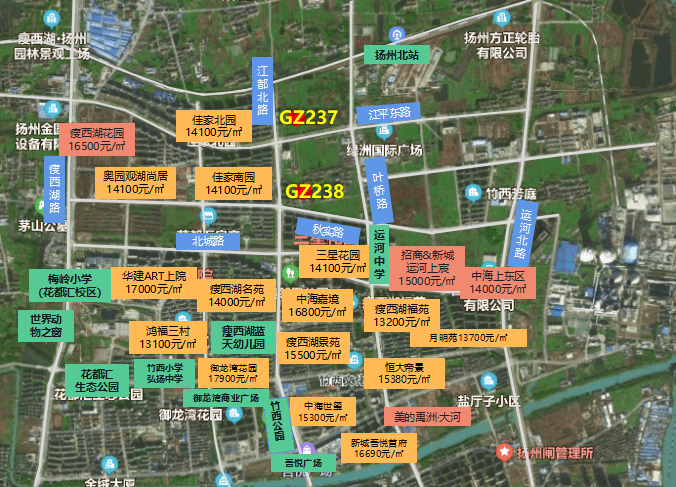 扬州一次性挂出32幅地块,全部不限价,起拍总价超