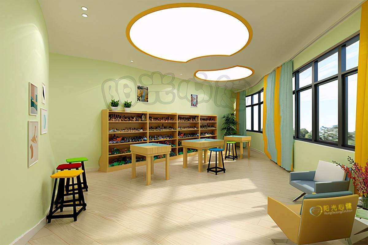 中小学心理咨询室如何布置？14款心理咨询室装修效果图_色彩