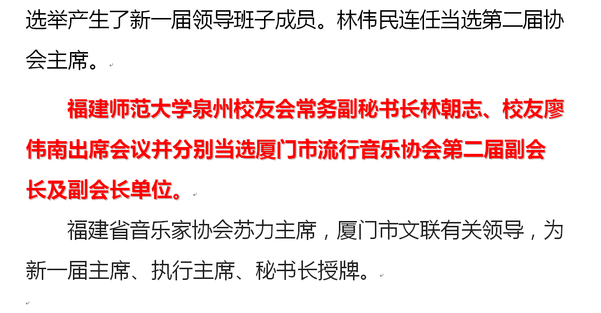 福建师大泉州校友会常务副秘书长林朝志当选厦门市流行音乐协会副主席