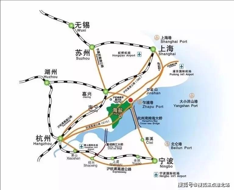 交通配套 在建轨交:通苏嘉甬高铁/沪乍杭高铁/杭海城际铁路,沪杭