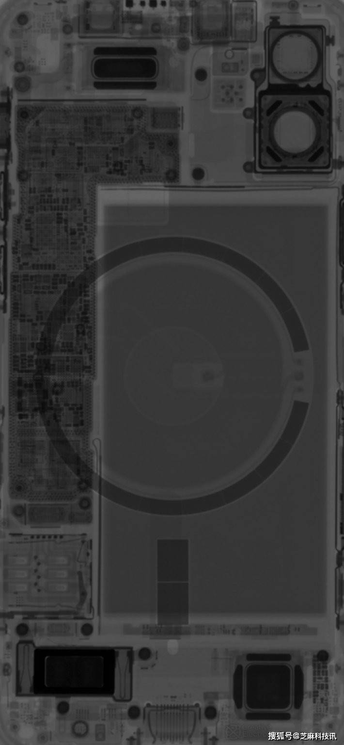 黑色炫酷有个性 iphone 12和12pro内部结构图高清壁纸下载