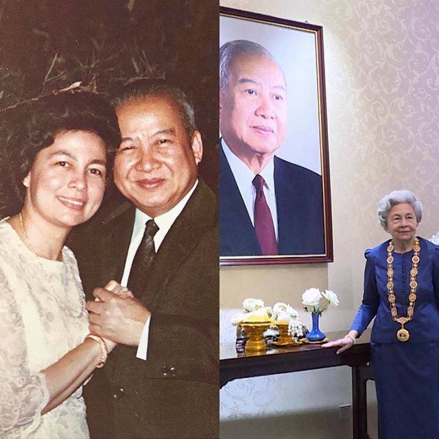 84岁柬埔寨太后在北京获"友谊勋章"!穿蓝裙亮相,优雅姿态从未变过