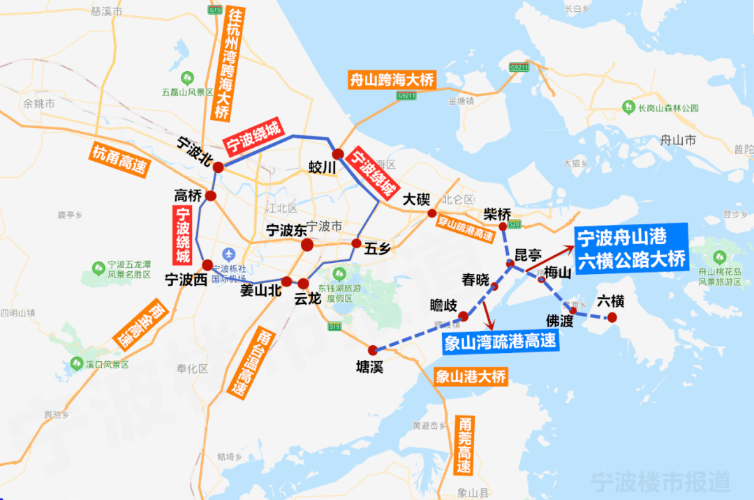 宁波关注 11-08 19:07 订阅 轨道交通,高架快速路,高速 梅山湾新城