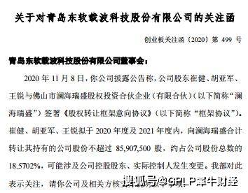 王锐|东软载波收深交所问询函 拟引入澜海瑞盛为新实控人