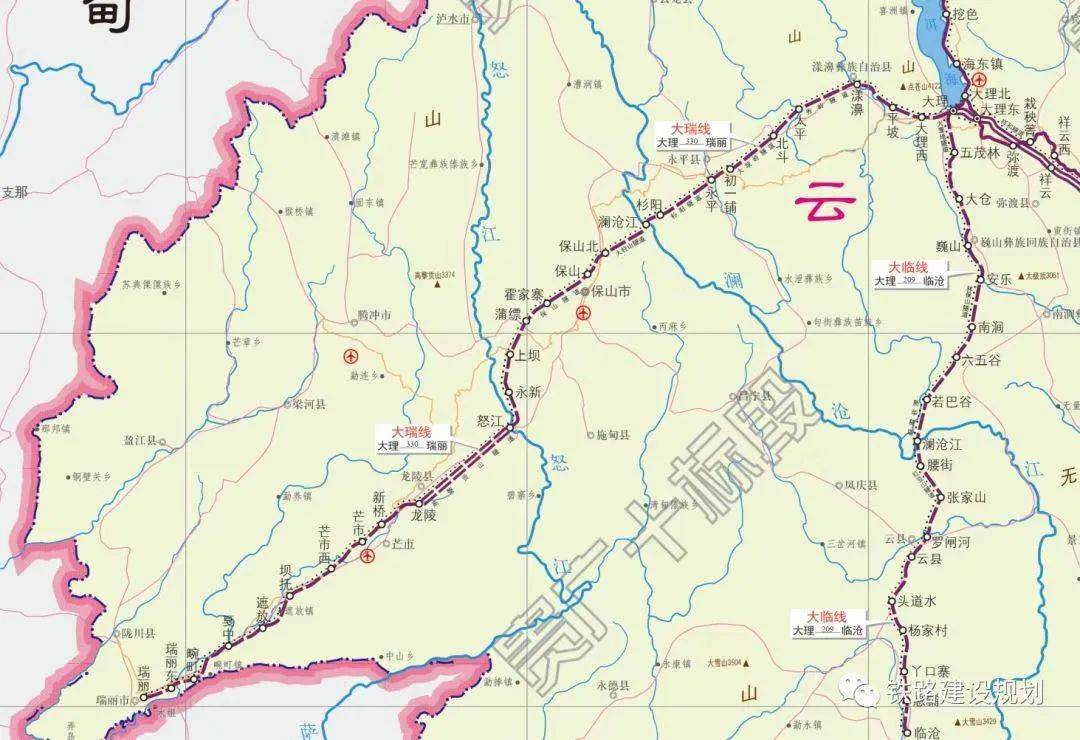设计时速140公里 为国铁Ⅰ级单线,电气化铁路 2008年开工建设 云南省
