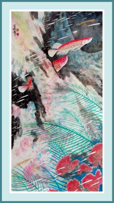张忠顺画鱼绘画作品欣赏