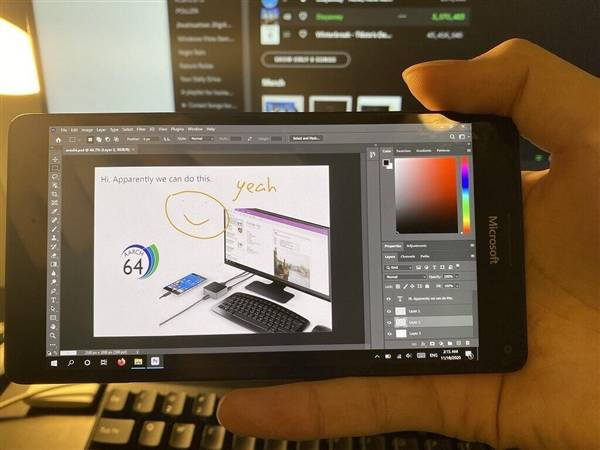 微软Lumia 950 XL焕新生:可运行桌面版Photoshop