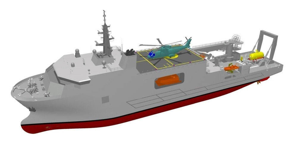 除了2022年交付的"的里雅斯特"两栖攻击舰,目前正在论证三艘新型两栖