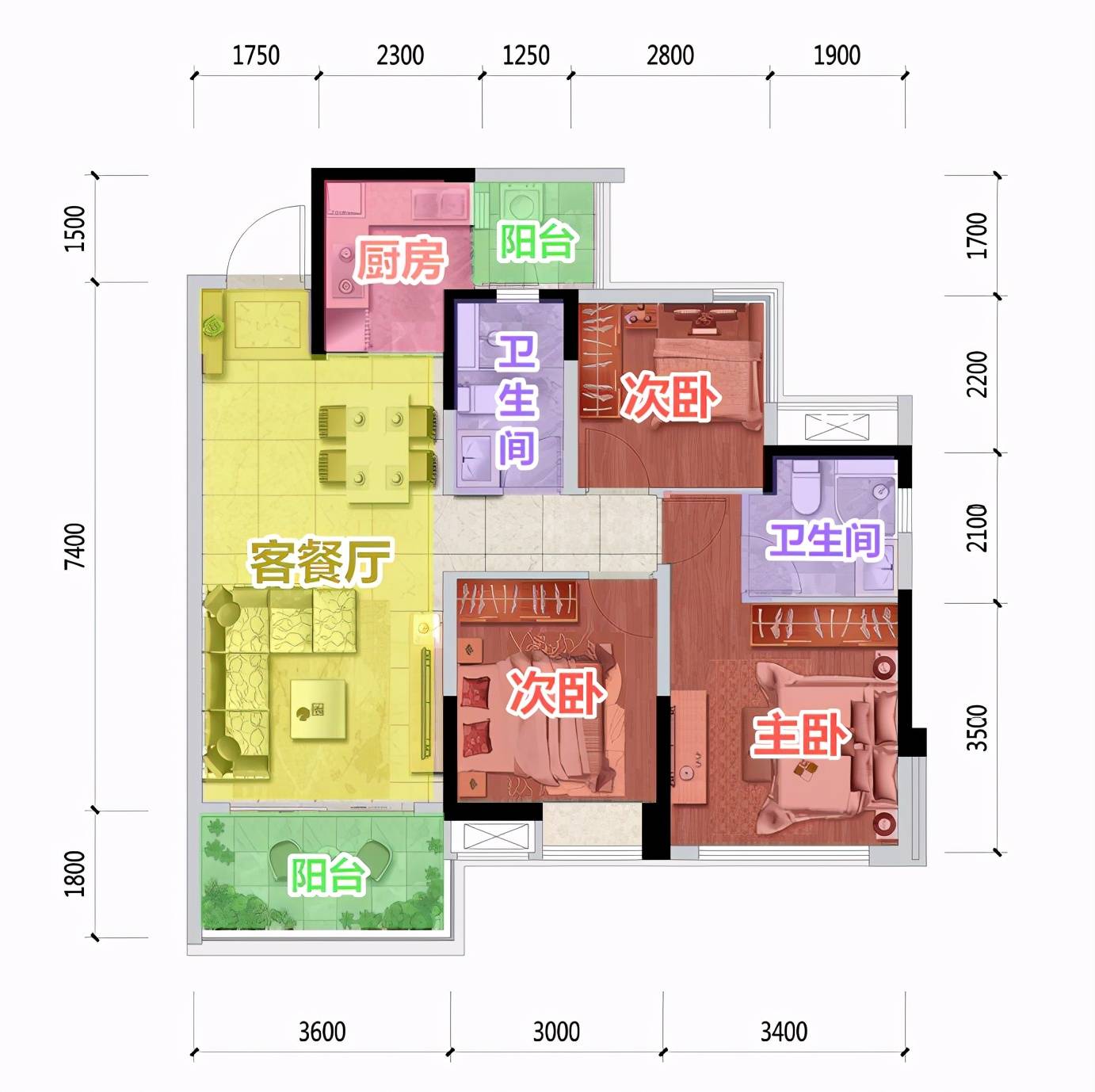 好在,领地·观江府首推楼栋,建面约 89-139㎡四大臻品户型,也是精心