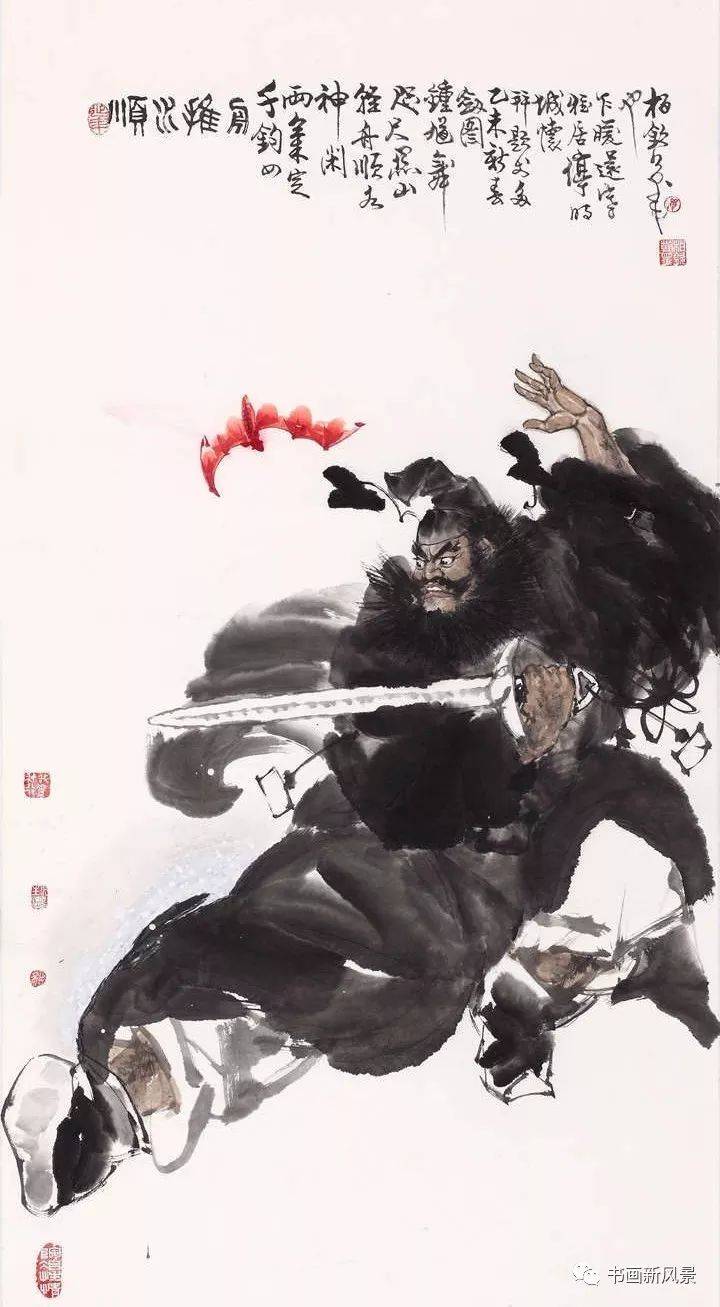 青崖 钟馗 水墨画 掛軸 011 青崖 钟馗 水墨画 掛軸 011 Yahoo!オークション -「鍾馗」(絵画