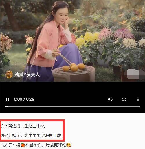 张纪中娇妻豪宅院外生火烤橘子,为“老爷”暖