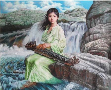 图片[4]-美轮美奂——中国油画中的古典美女人物-魔性次元