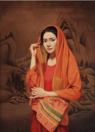 图片[5]-美轮美奂——中国油画中的古典美女人物-魔性次元