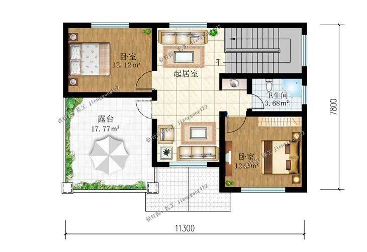 5款小户型三层别墅,进深8米左右,90-120平农村基本都能建