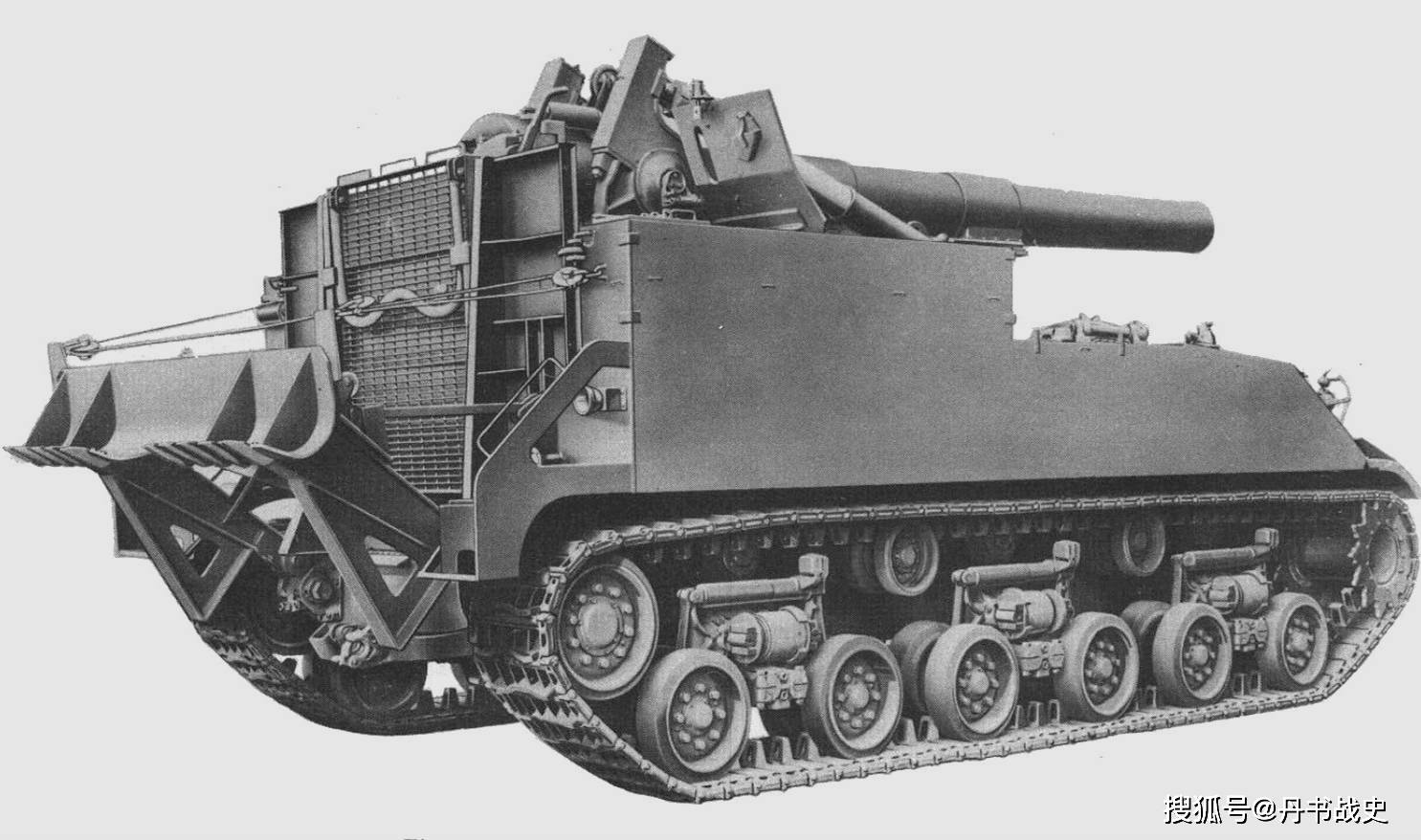 二战美国m43重型自行火炮,与m40高低搭配的重量级选手