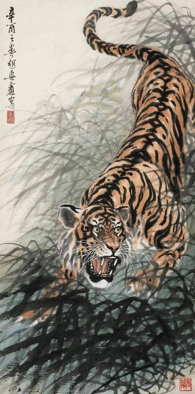 被埋没的画虎大师胡爽庵作品欣赏