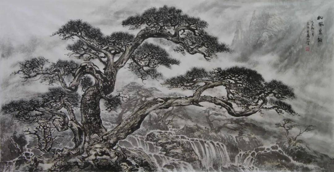 京海墨韵 | 赏陈克永的山水画,解读国画中"松树"的人文寓意