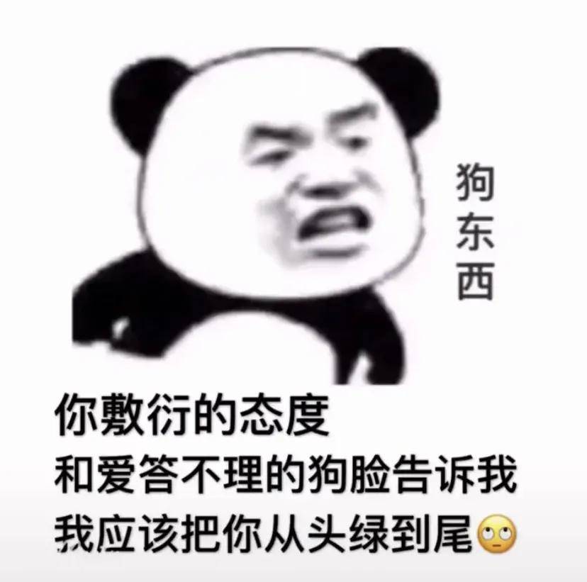 熊猫头表情包看着我帅气的脸是不是在心中叫了声老公