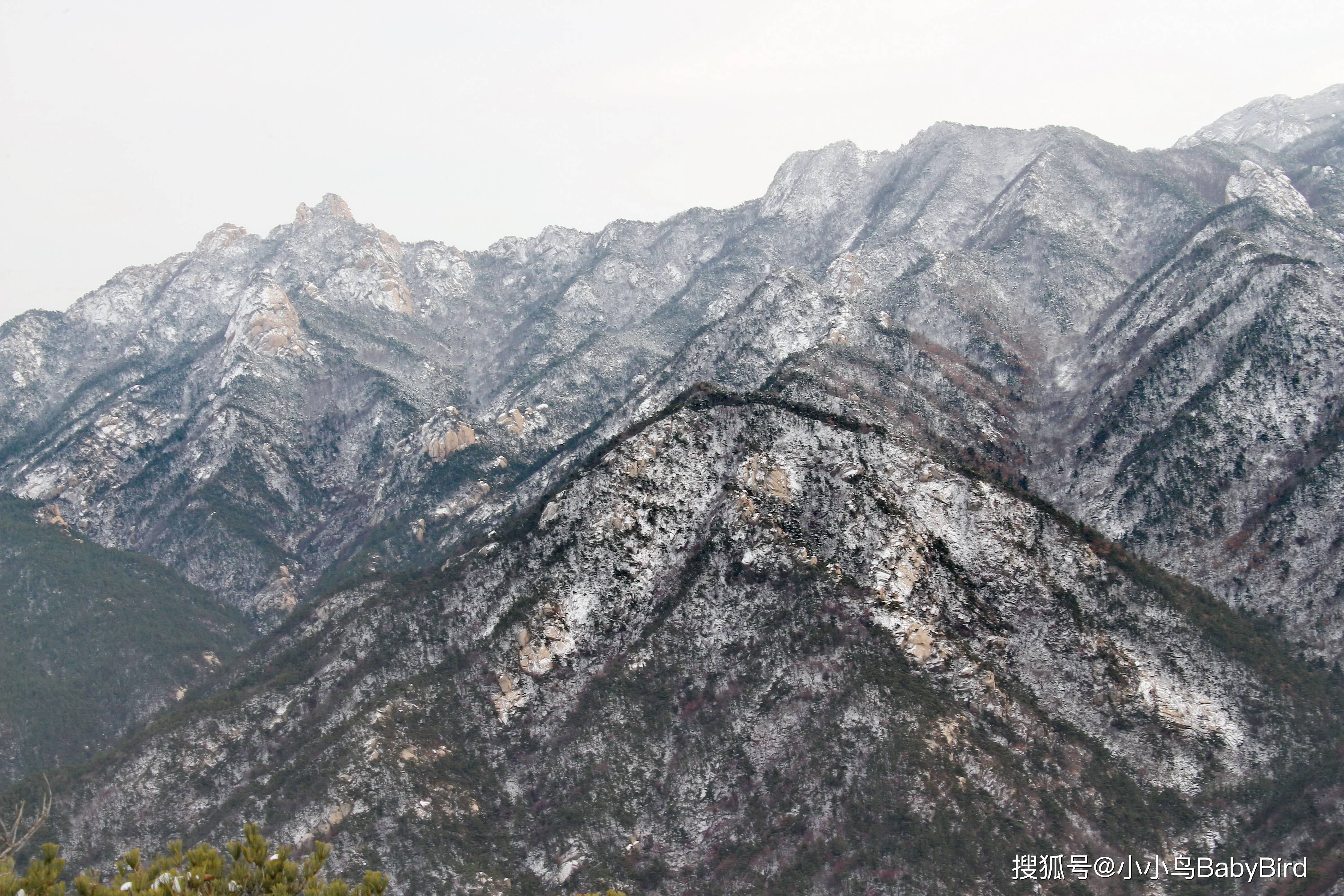 雪后,茫茫昆嵛山,银岭道道雪,峰似利刃,好有气势