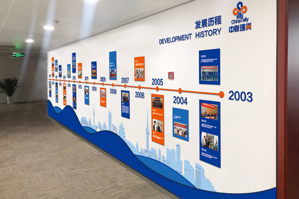 公司发展历程墙设计 企业发展历程文化墙 创意发展历程文化墙 发展