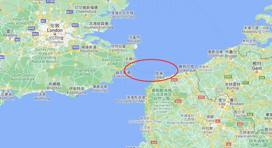 多佛尔海峡连接英国与欧洲大陆