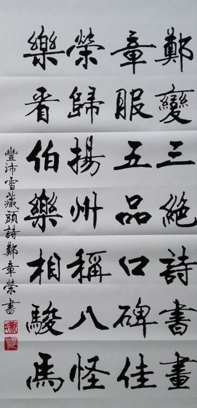 中国书法家协会会员郑章荣书法鉴赏