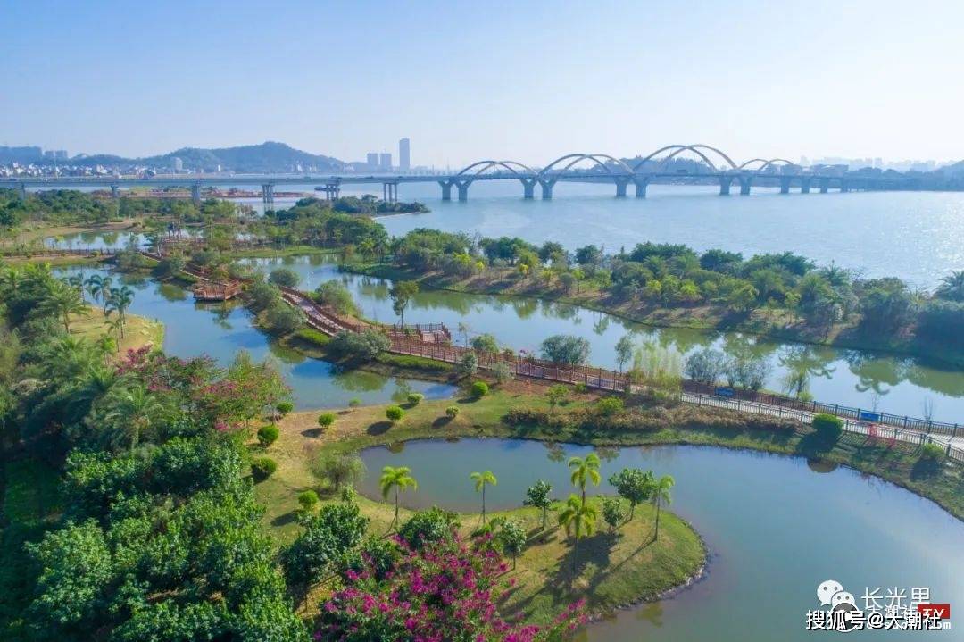 潮汕潮州韩江金山大桥湿地公园元旦起免费开放了