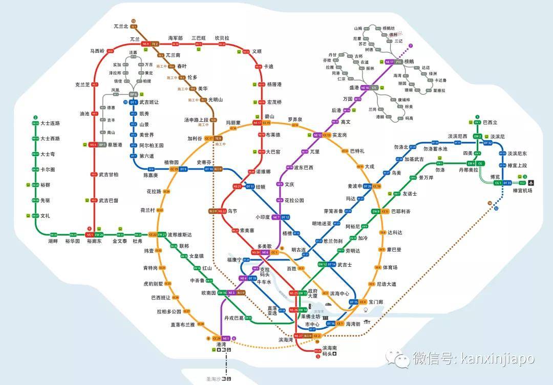 新加坡地铁环线到底是黄色还是橙色?官方给出最终答案